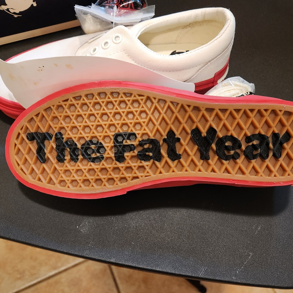 Kids White and Red Sneakers